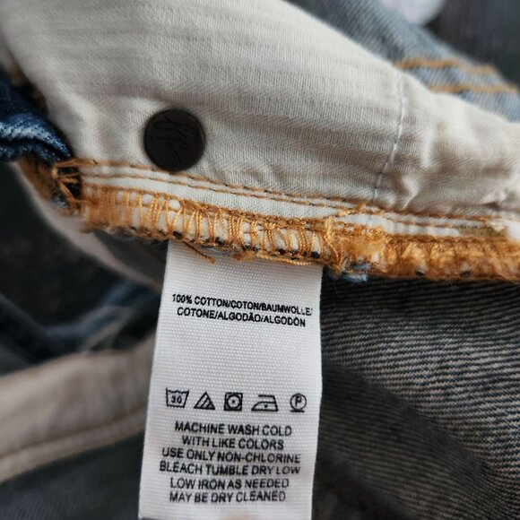 We The Free Short Denim Overalls Women's Size 28 Western Cowgirl - Picture 8 of 8